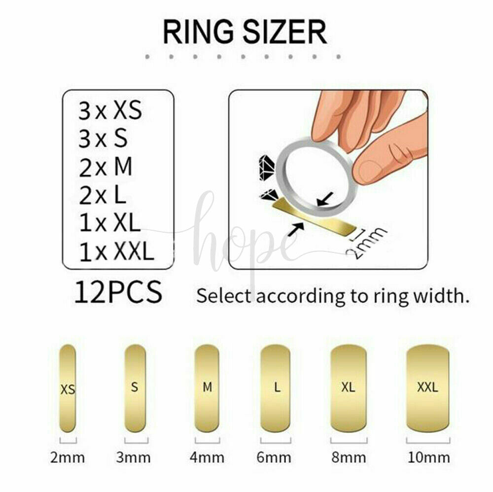 Ring Sizer for Women/Men Measurement Tool Adjuster Finger Sizes in AU UK US CA