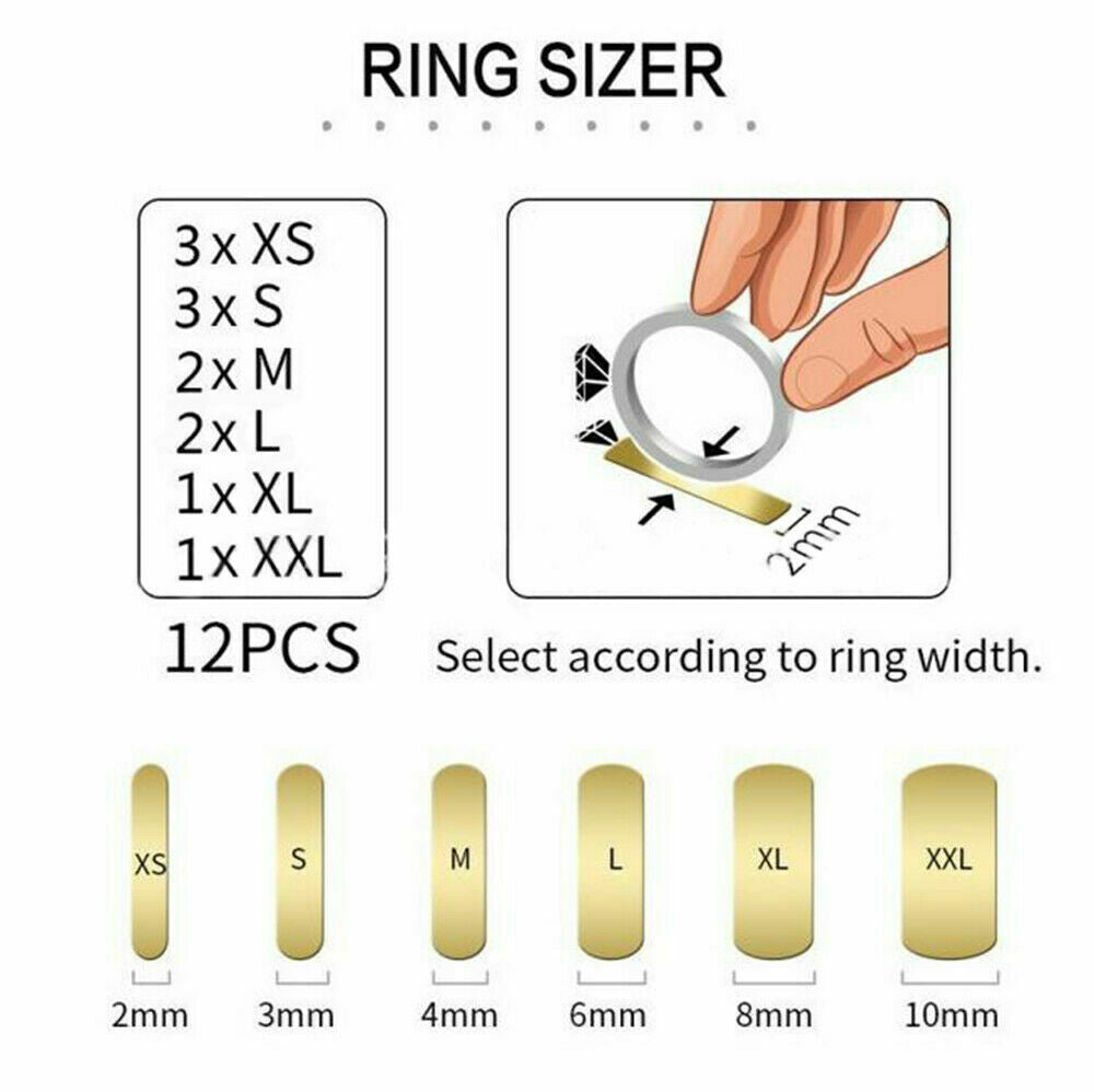 Ring Sizer for Women/Men Measurement Tool Adjuster Finger Sizes in AU UK US CA