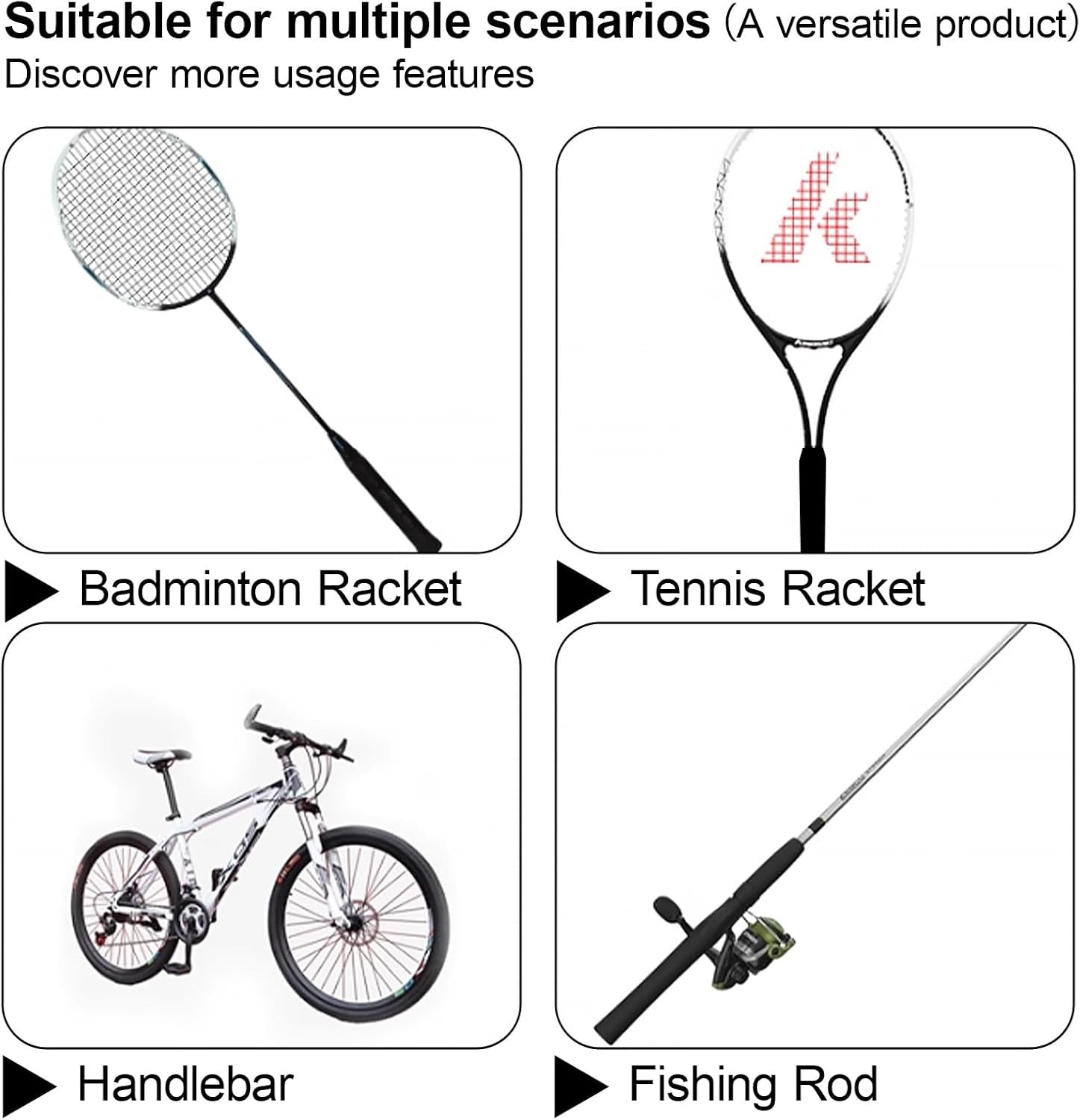 4Pcs Anti-Slip Badminton Grips Tennis Squash Racquet Over Grip Tape Sweatband