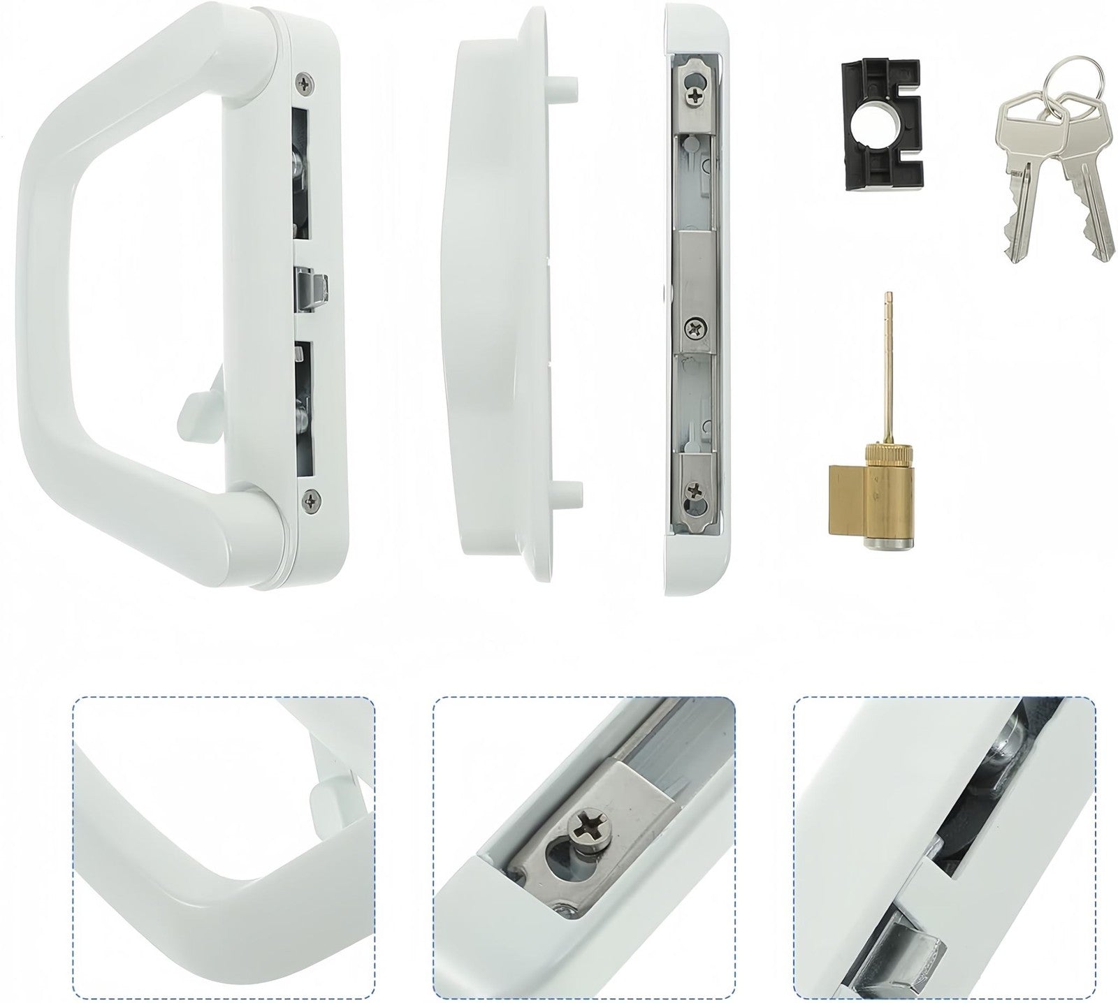 Patio Door Lock and Handle Set with Key