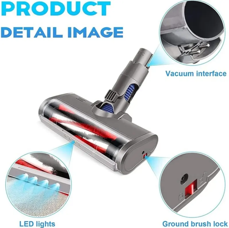 Bristle Brush Head for Dyson V7 V8 V10 V11 Parts Replacement