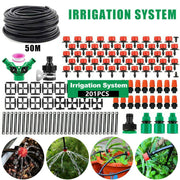 50M Hose Garden Irrigation System with Timer Plant Watering DIY Micro Drip Kits
