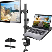 Monitor Arm with Laptop Tray – Fits 13-32" Screen & 17" Notebook