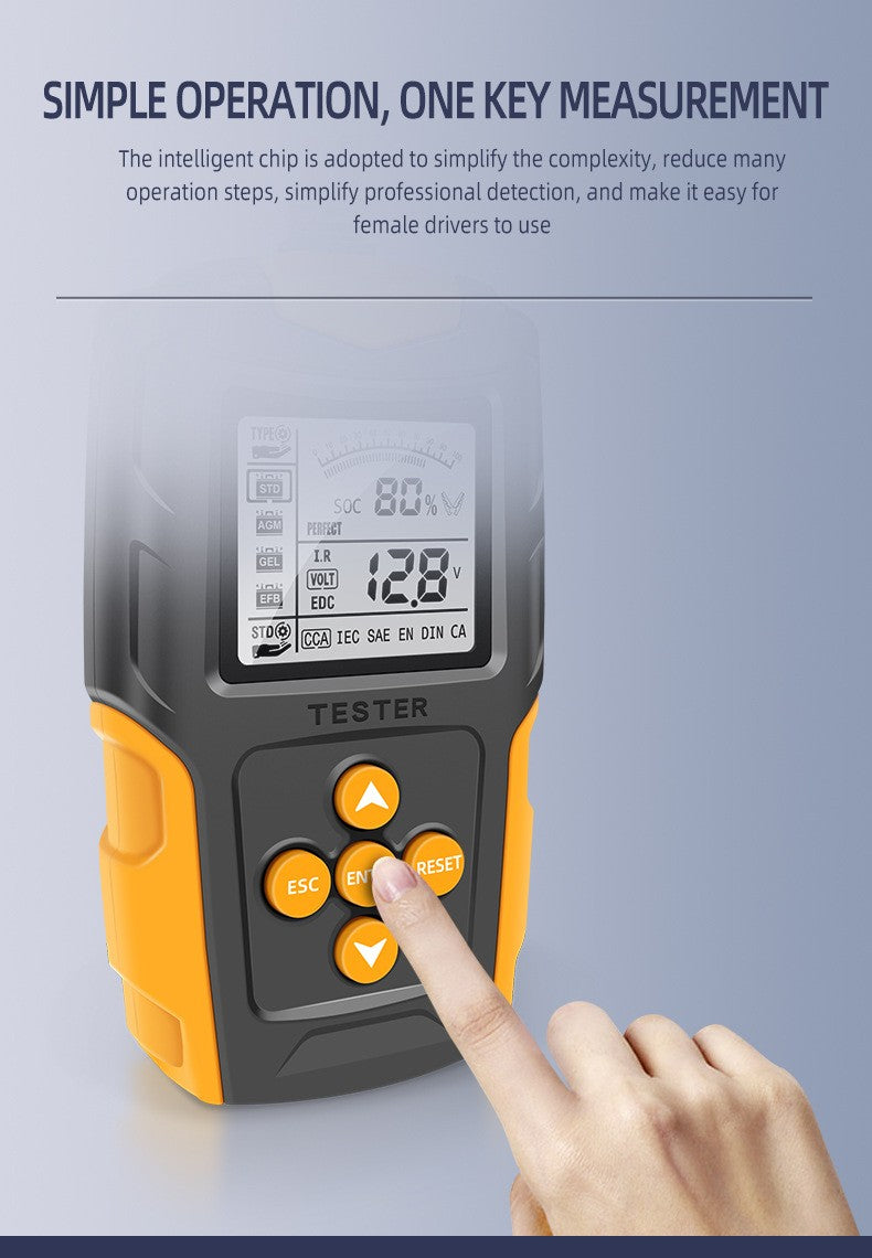 Car Battery Tester 12V 24V Gel AGM WET Battery Analyzer Charging Diagnostic Test