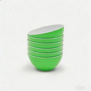 Melamine Bowls Set, Green Melamine Cereal/Soup/Salad Bowls, Set of 6