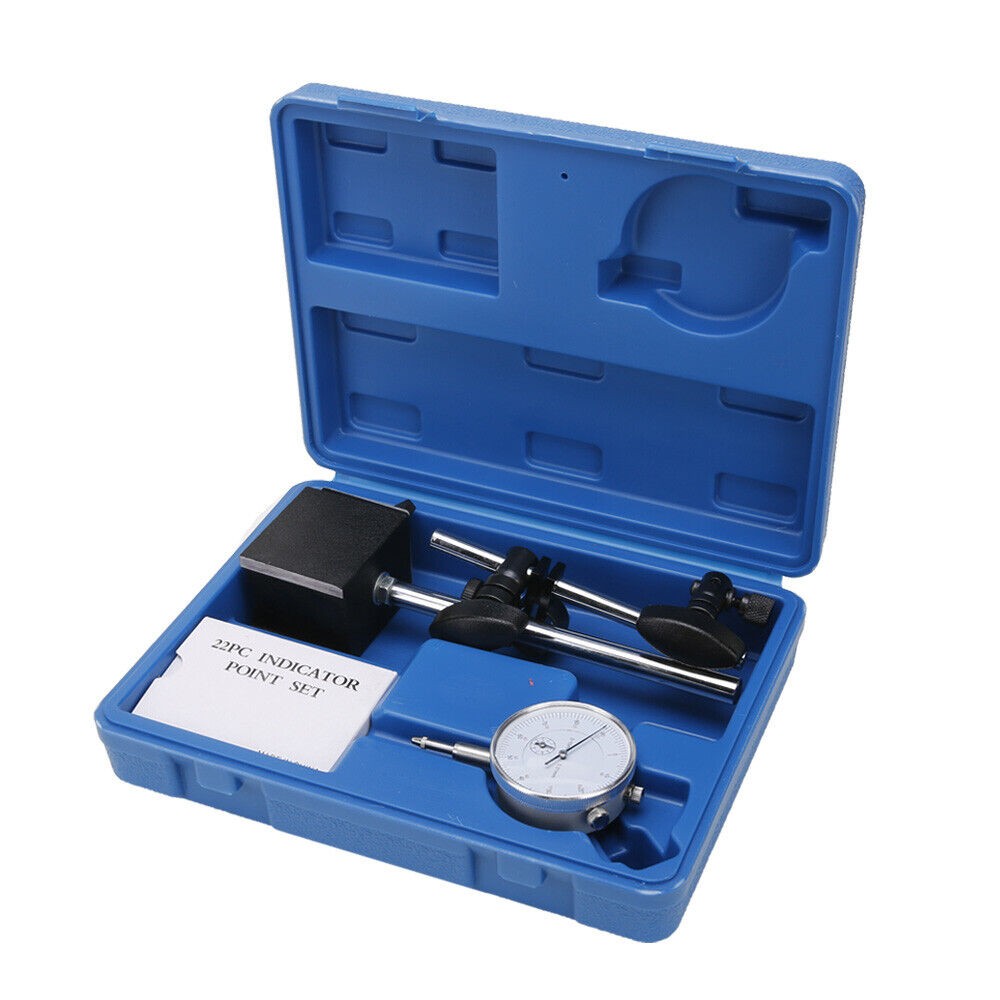 Dial Indicator Gauge Magnetic Base 0-10mm 60KG 22 Indicator Point Set