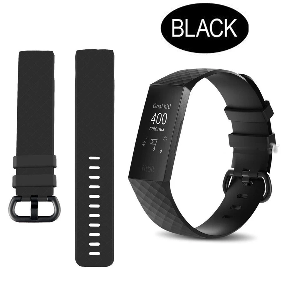 Fitbit Charge 3 4 Silicone Watch Wrist Sports Band Strap Wristband Replacement