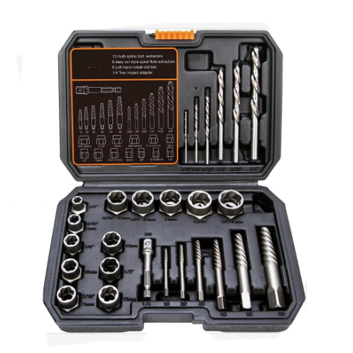 26PCS Easy Out Stripped Screw Remover Socket Set Tool