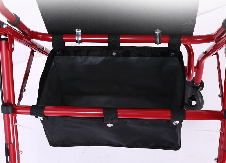 Folding Mobility Walking frame Rollator Seat Walker with Shopping Storage Bag