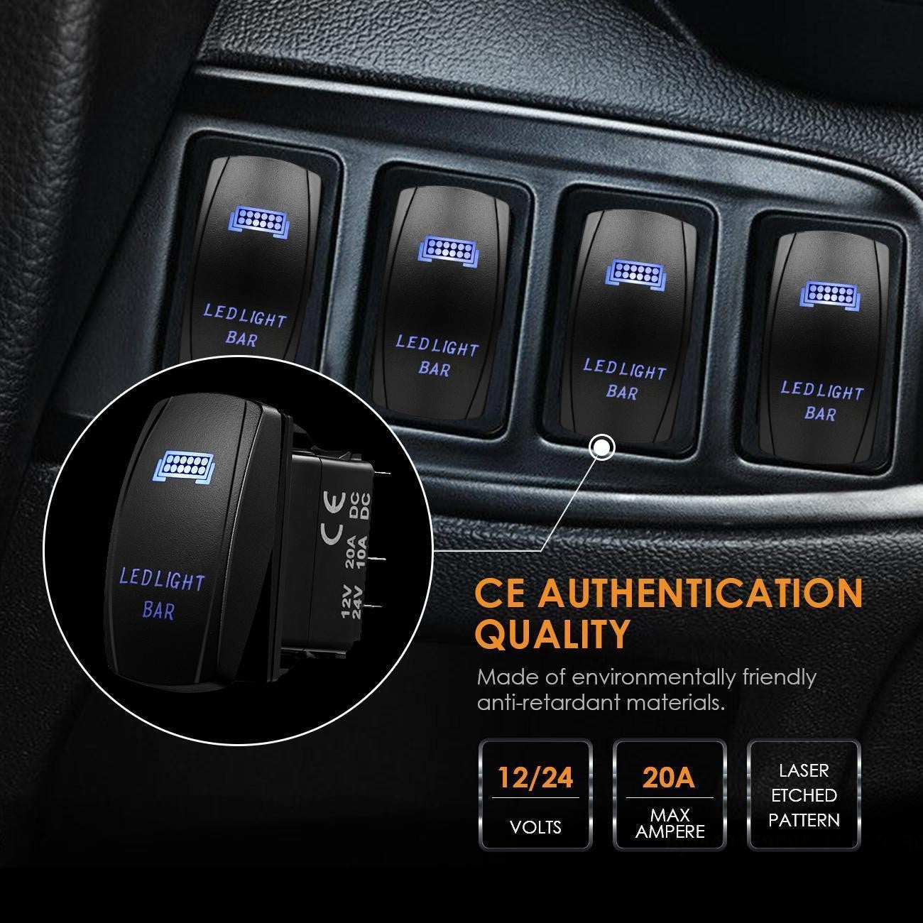 Universal LED Work Light Bar Wiring Loom Harness Kit