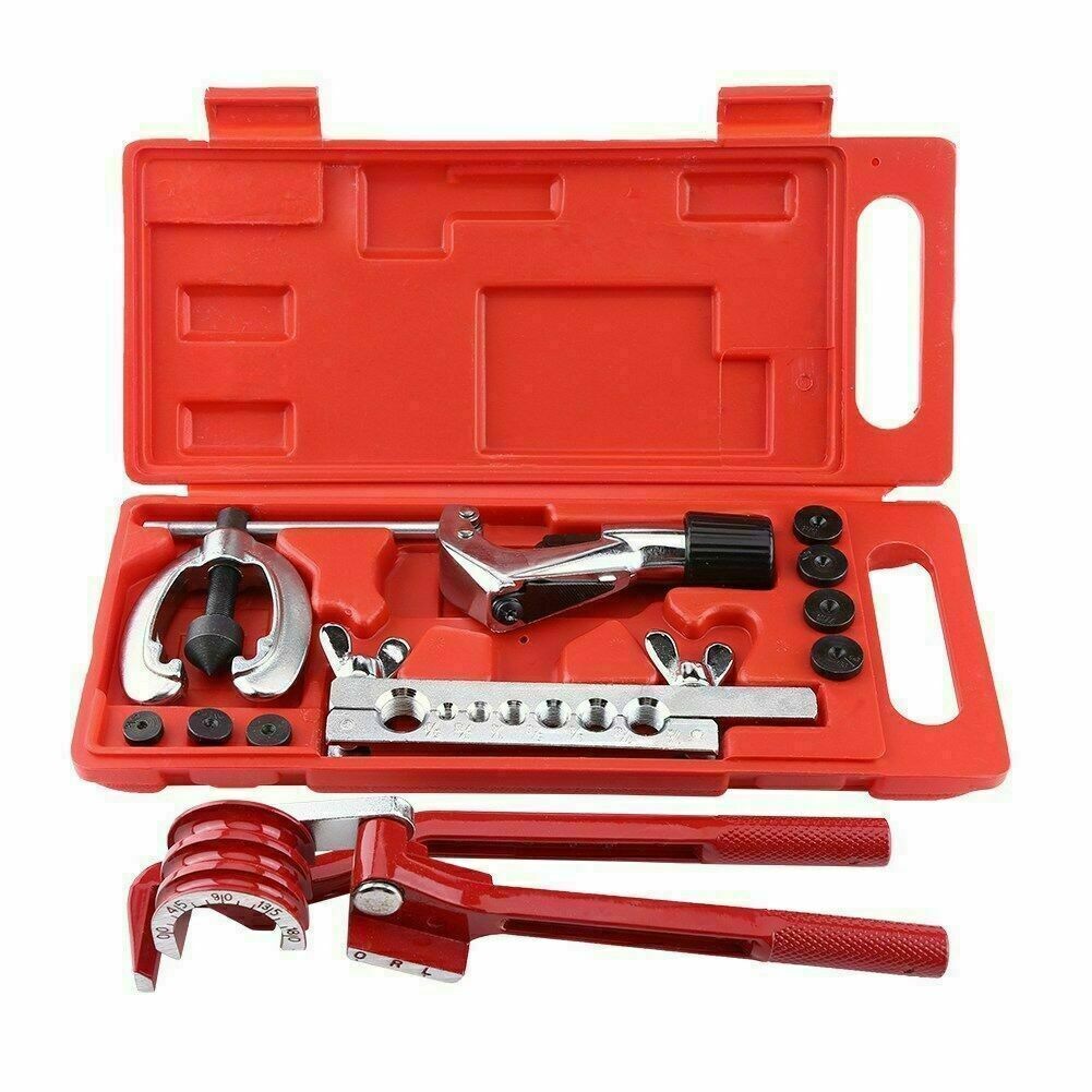 10pcs Flare Tool Kit Brake Air Line Double Flaring Set 3 In 1 Tube Pipe Bender