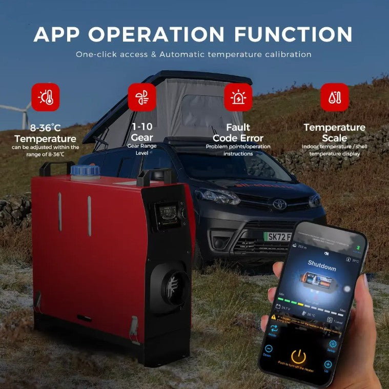 Bluetooth Diesel Air Heater 8KW 12V