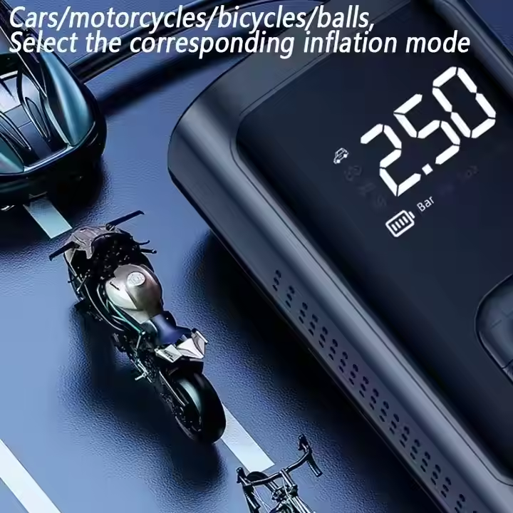 Air Pump Tire Car Electric Inflator Bike Pump Mini Wireless Portable Pump