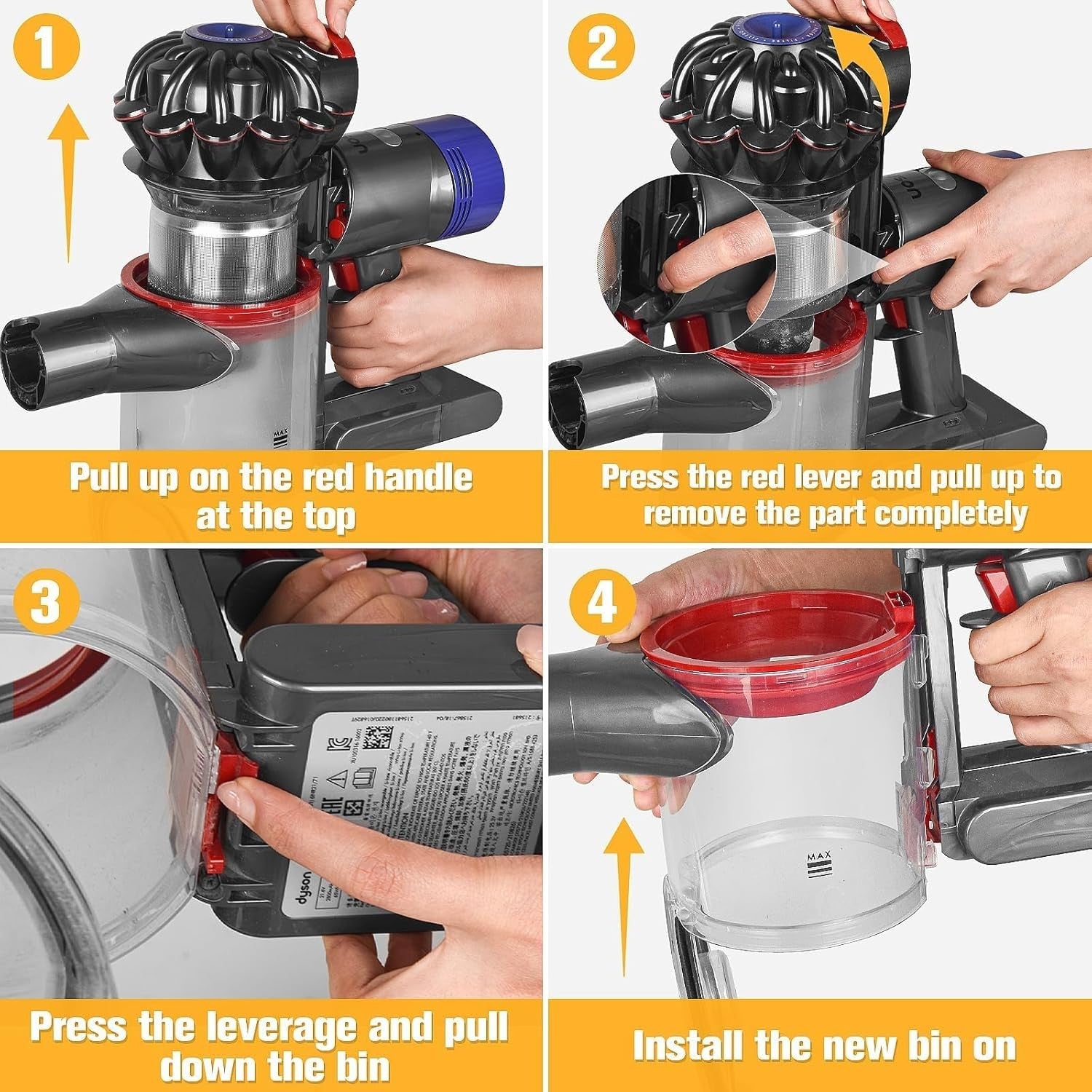 Replacement Dust Bin for Dyson V7 V8