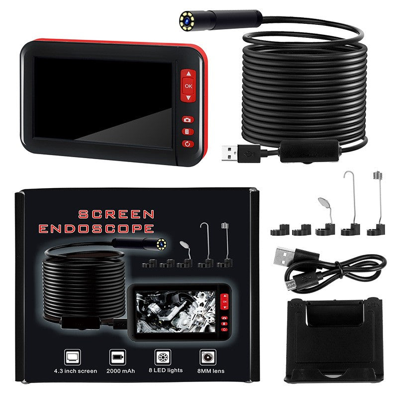 Industrial Endoscope Camera 1080P HD 4.3'' Borescope 2M 5M 10M Cable