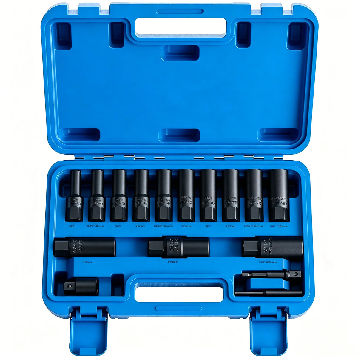 16pcs Drive Deep Well Impact Bolt Extractor Set Wheel Lock Removal Kit