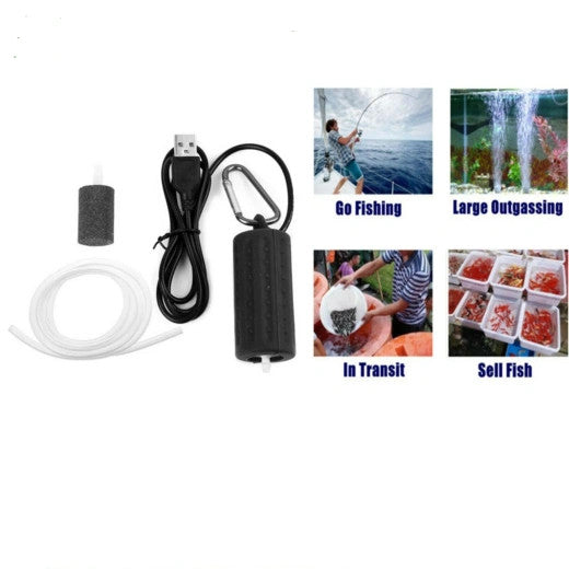 Portable Mini USB Aquarium Fish Tank Oxygen Air Pump Energey Saving