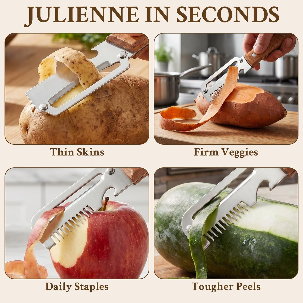 2xMulti-Functional Vegetable Peeler for Kitchen Fruit Peeler Knife Bottle Opener