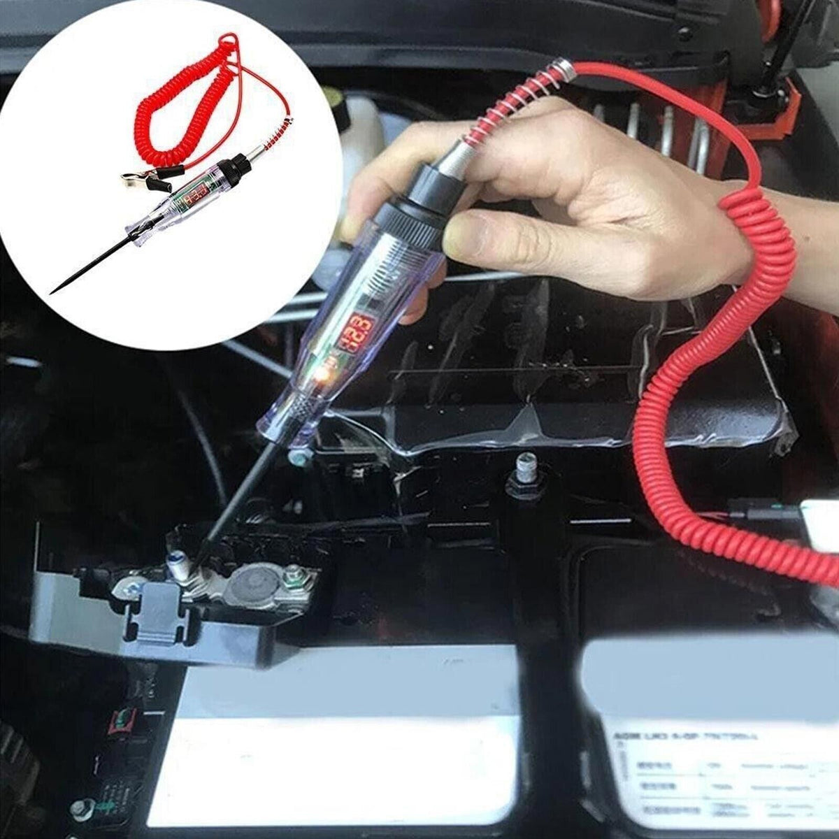 Auto Car Electrical Circuit Voltage Tester 5-90V DC Probe Light New