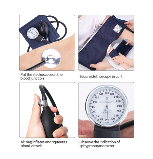 Arm Blood Pressure Monitor Machine With Stethoscope