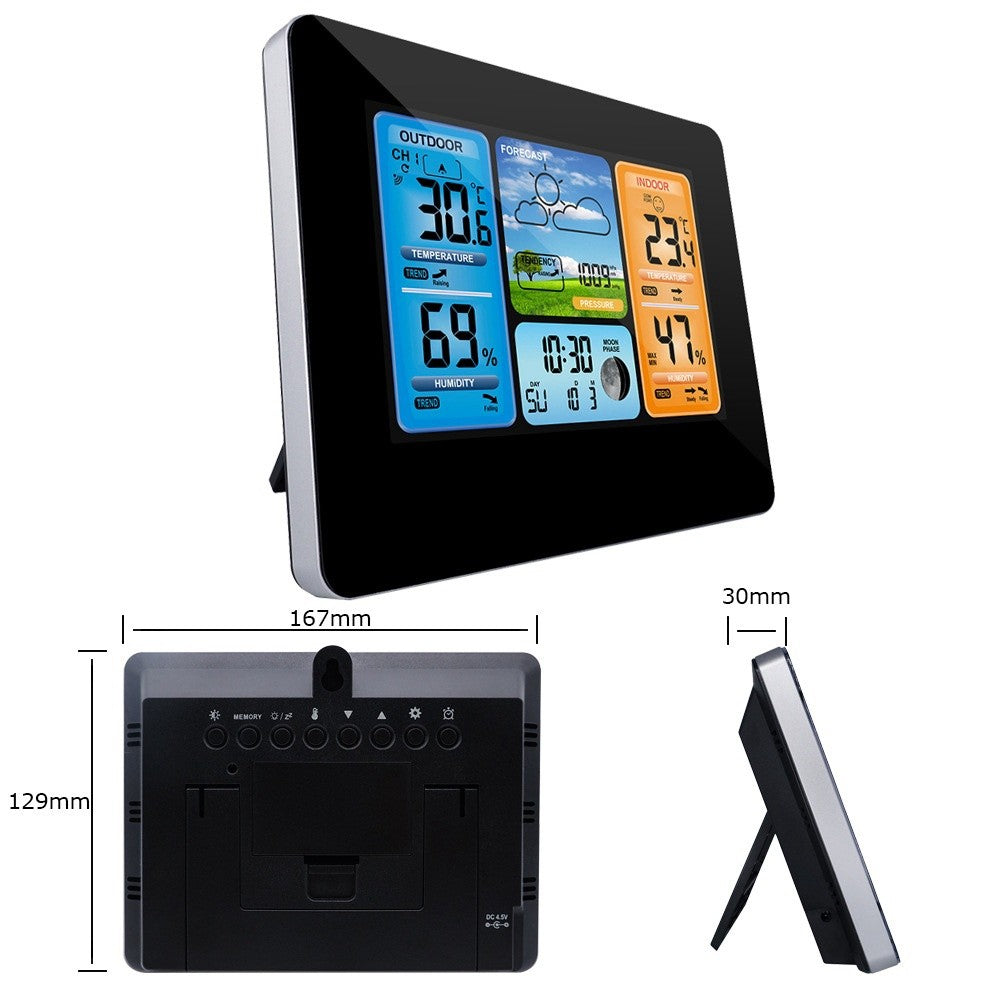Wireless Digital LCD Weather Station Clock Calendar Thermometer