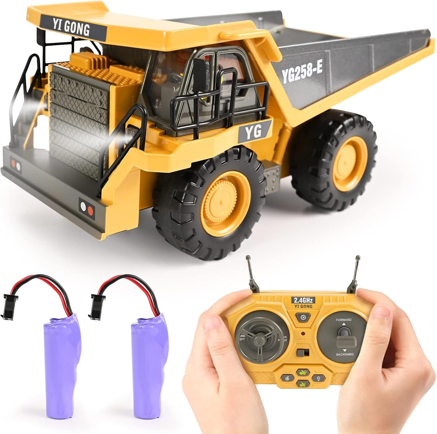 Remote Control Dump Truck Toys 9 Channel 2 Batteries RC Construction
