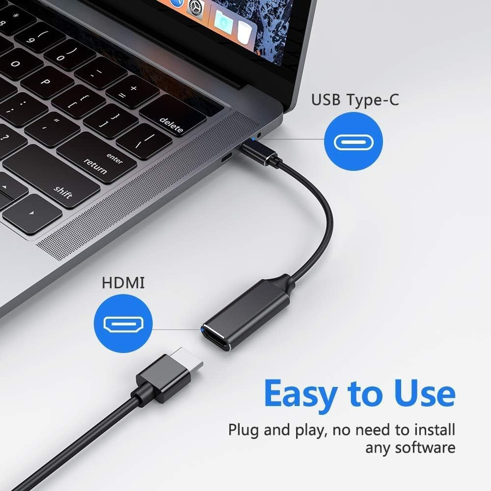 USB C to HDMI Adapter, Type c to HDMI 4K Adapter For MacBook ChromeBook Samsung