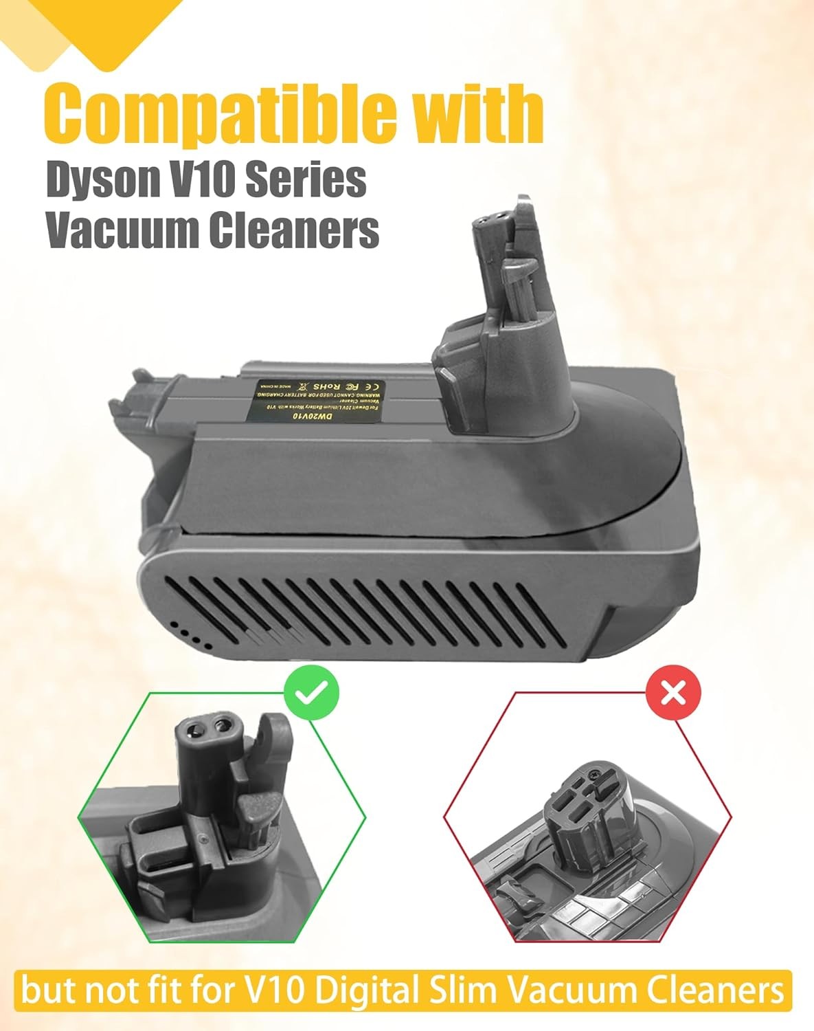 V10 Adapter for Dewalt 18V 20V Converter to for Dyson V10 SV12 Battery