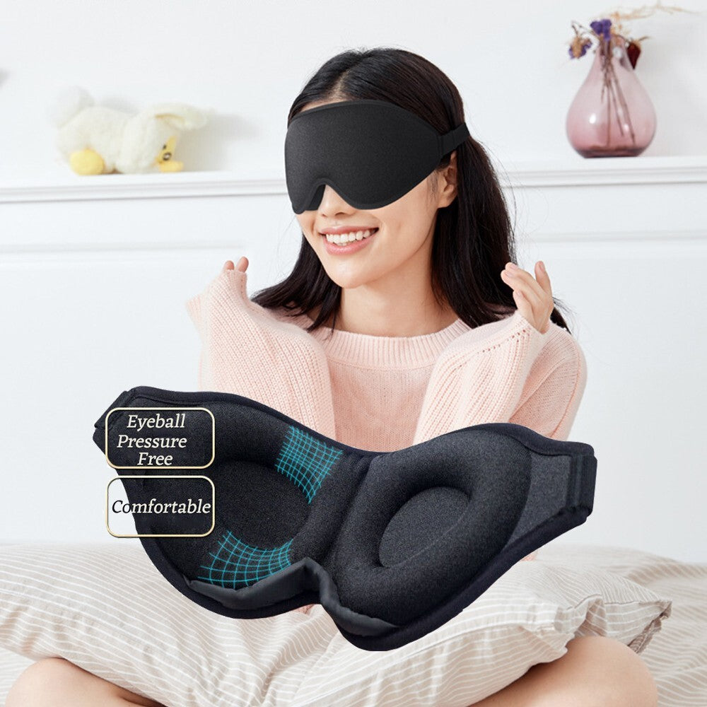 3D Sleep Mask Blindfold Eye Masks Cover Memory Foam Soft Padded