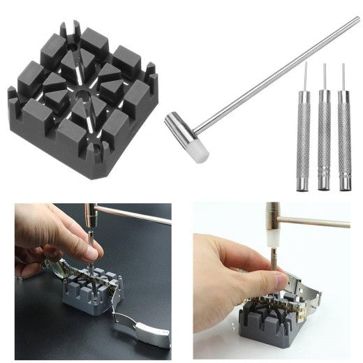 506pcs Watch Repair Tool Kit Back Case Opener Remover Spring Pin Bars Watchmaker