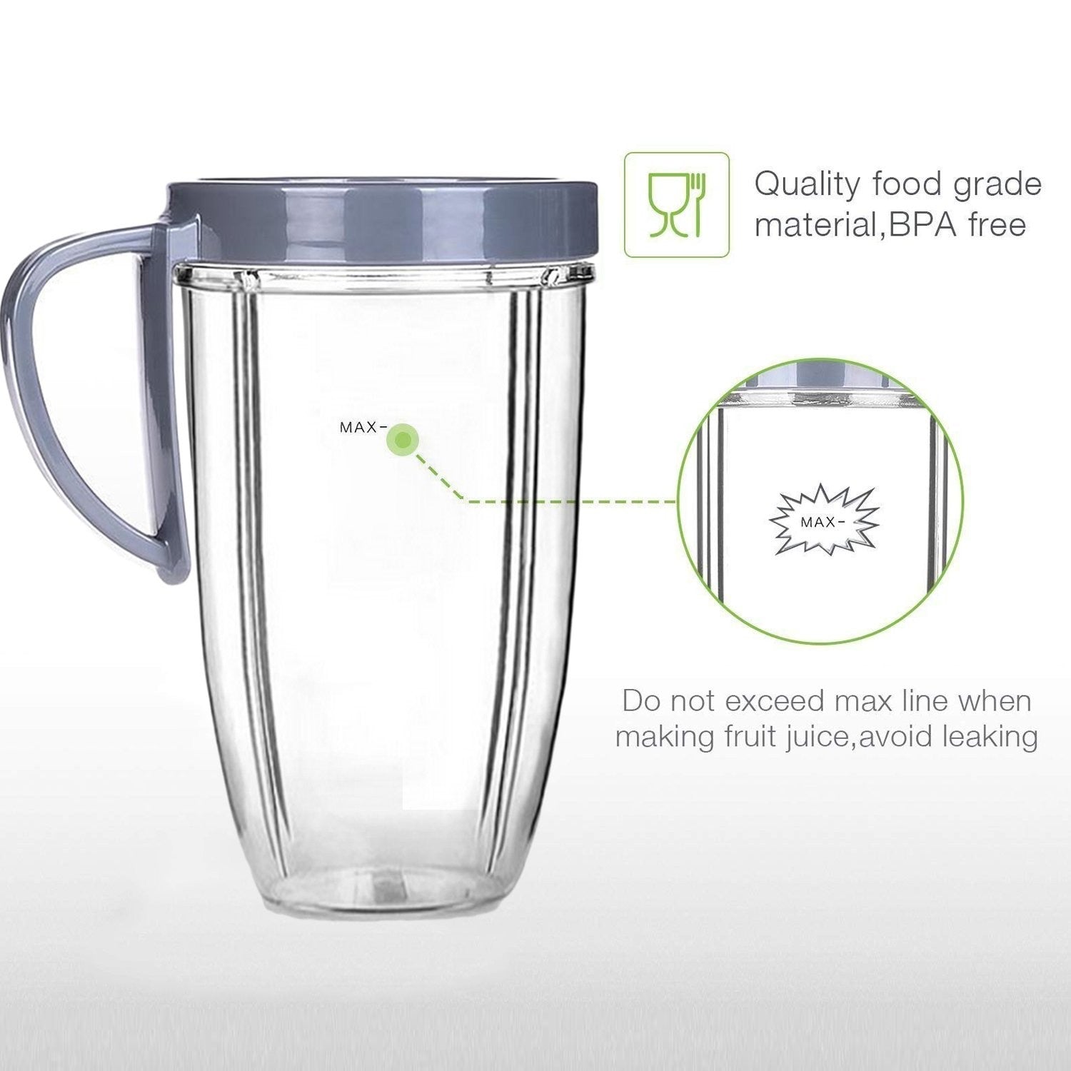 32OZ Juicer Cup Replacement For NutriBullet Juicer 600W & 900W