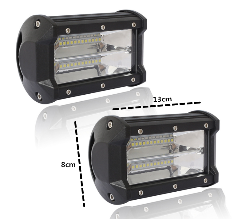 2X 5inch LED Work Driving Light Bar Flood Beam Offroad Boat Truck 12V 24V