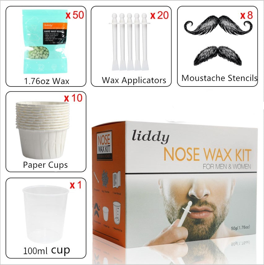 Nose Ear Hair Removal Wax Kit Sticks Easy Mens Nasal Waxing Remover Strips