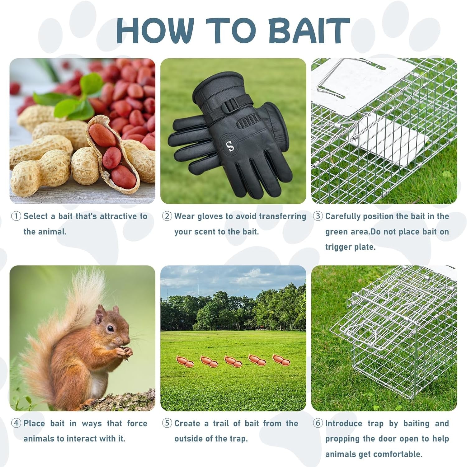 Animal Trap Cage Folding Humane Live Catch Possum Fox Rat Cat Rabbit Bird