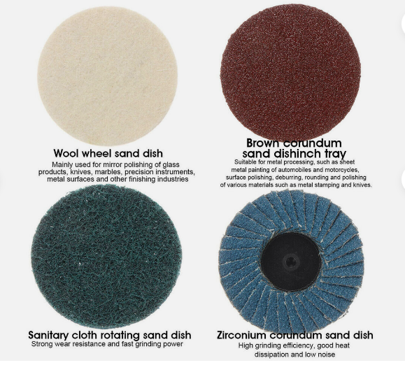 90 Degree Angle Air Die Grinder 1/4" Mini Pneumatic Polishing Carving Discs Set