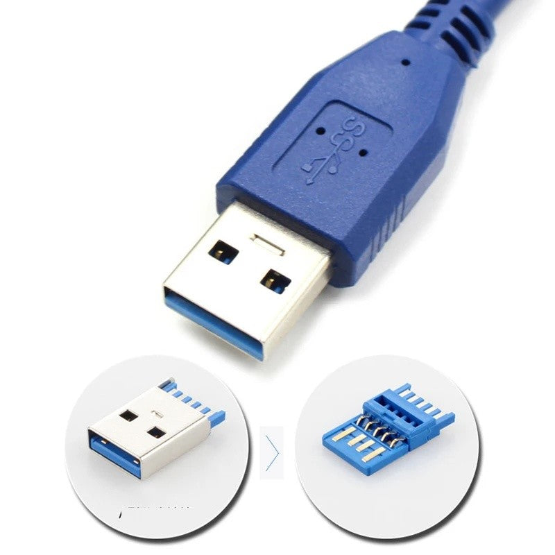 USB 3.0 Extension Cable Male to Female 0.5M For Laptop Keyboard Mouse Mobile