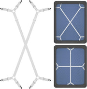 2 Pcs Adjustable Crisscross Bed Sheet Holder Straps for Bedsheets Fitted Sheets