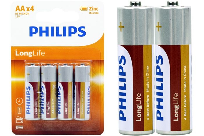 Philips Battery Zinc Carbon AA (Pack of 4)