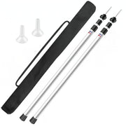 2PCS Kit Aluminum Camping Tarp Poles Telescoping Tent Pole Adjustable 90cm-230cm