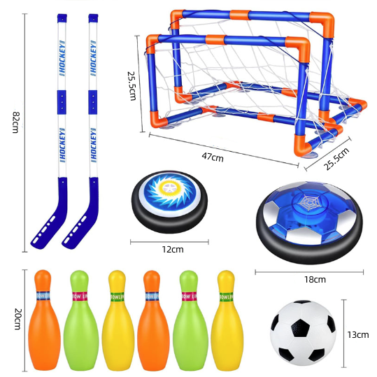 Hover Soccer Ball Set, USB Rechargeable with LED Light and Inflatable Ball