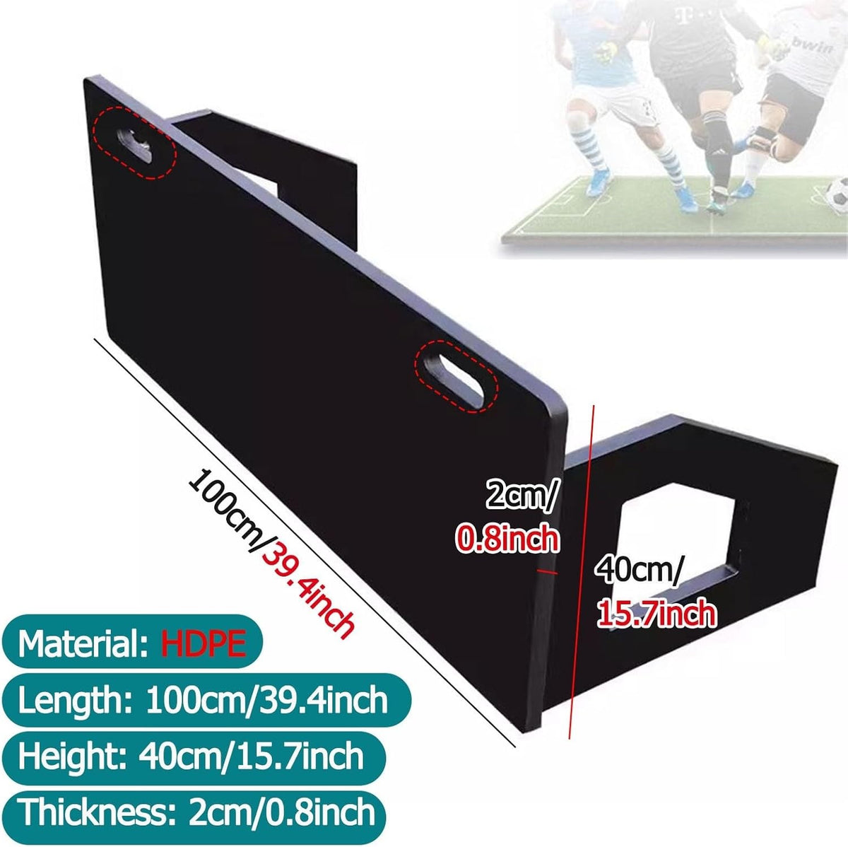 Soccer Training Rebounder Board 100x40cm