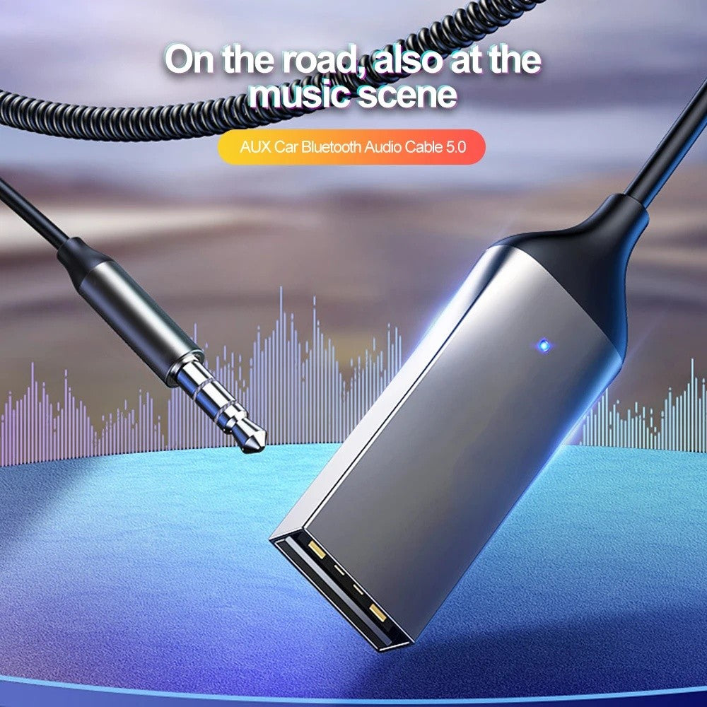 Bluetooth 5.0 Receiver Dongle Car AUX Music 3.5mm Adapter Cable