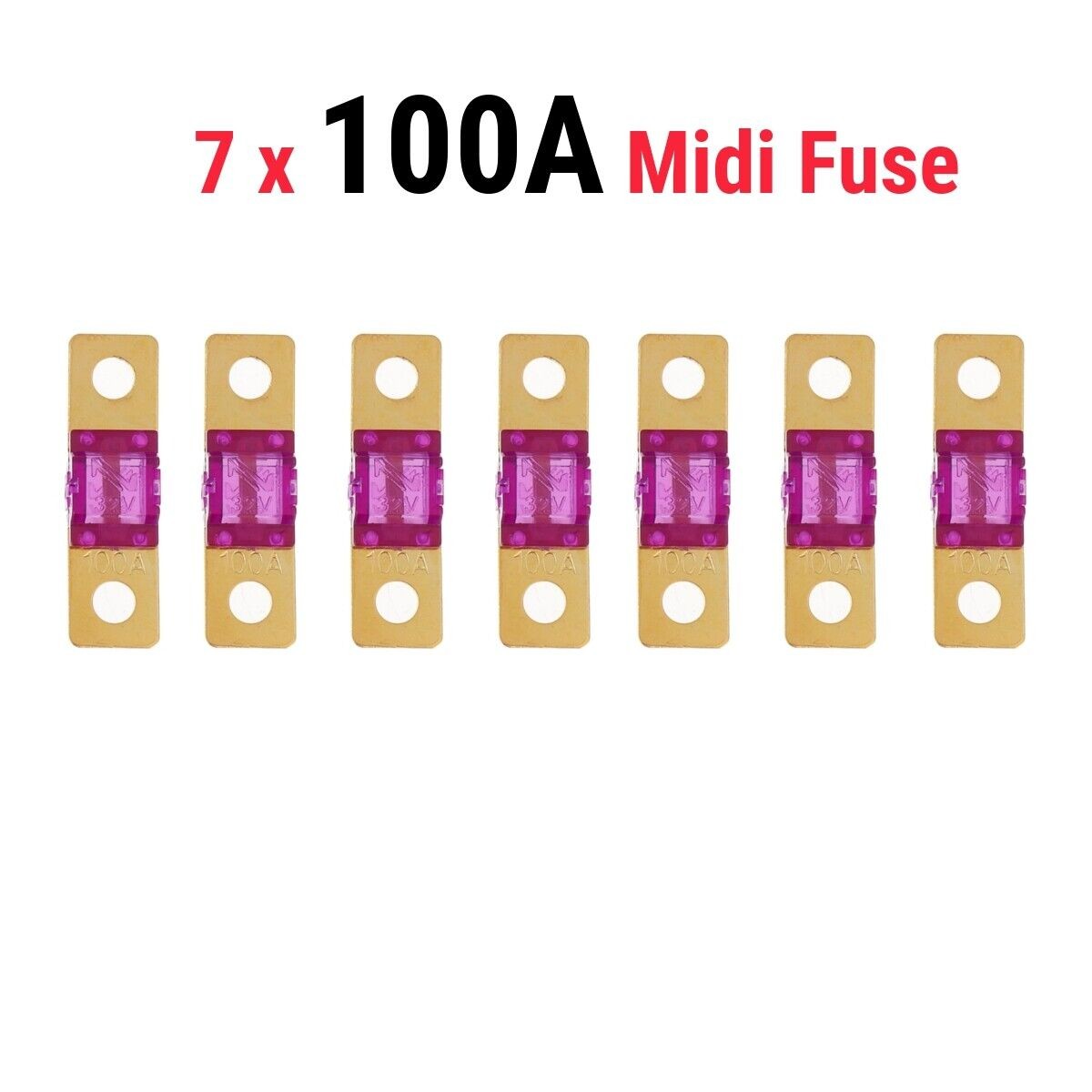 100A MIDI FUSE KIT 4 ANS Holder 7 x Fuses to suit Redarc BCDC Dual Battery