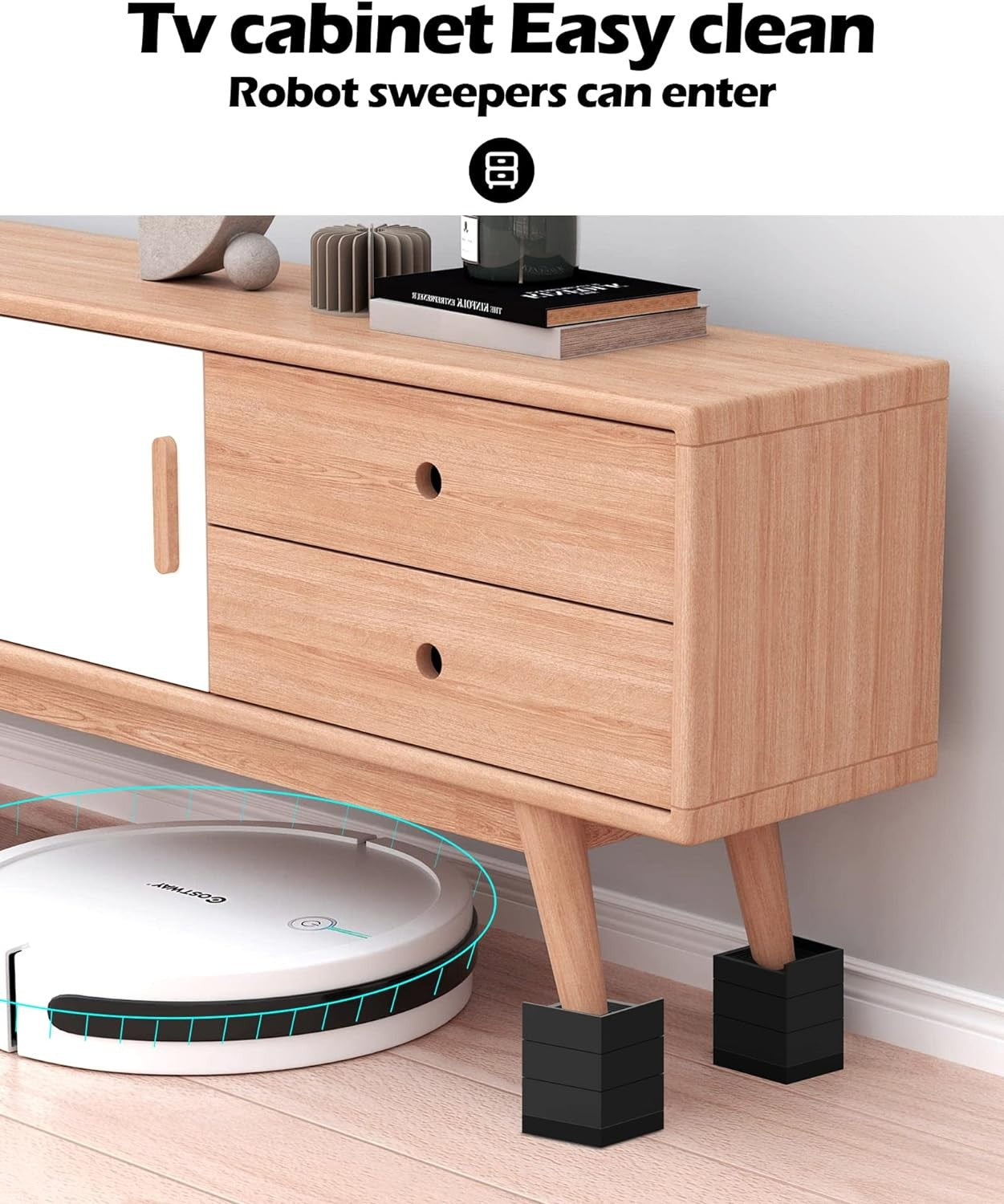 4x Heavy Duty Heavy Duty Furniture Risers Bed Risers 11cm