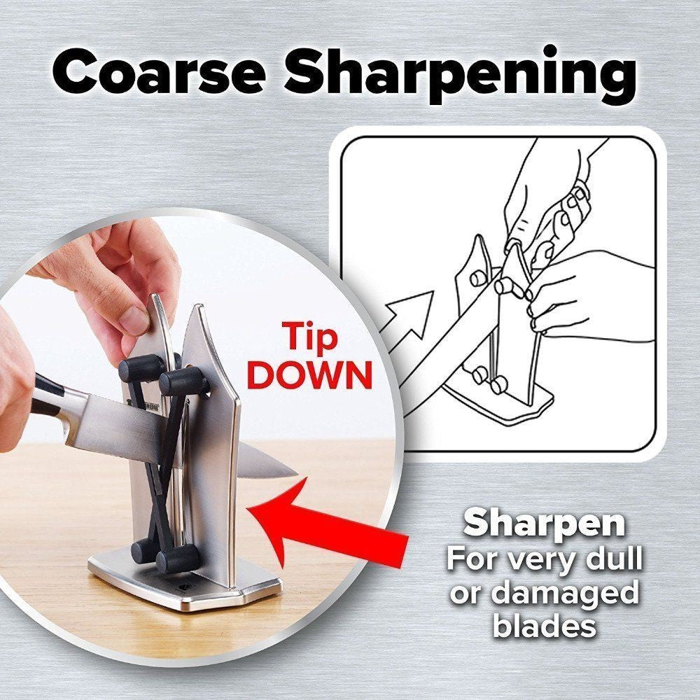 Kitchen Knife Sharpener Sharpens Hones Polishes Standard Blade