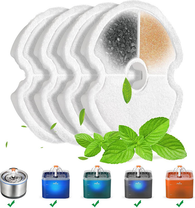 4PCS Filter for Pet Cat Water Fountain Feeder