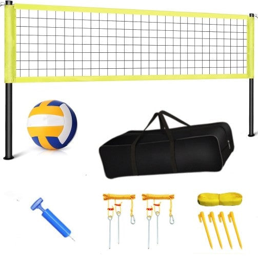 Outdoor Volleyball Net Set with Adjustable Pole