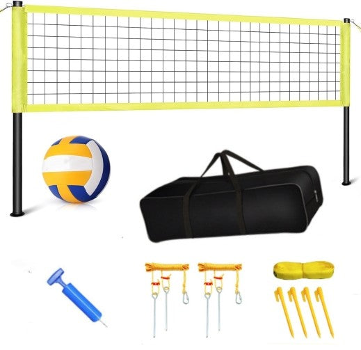 Outdoor Volleyball Net Set with Adjustable Pole