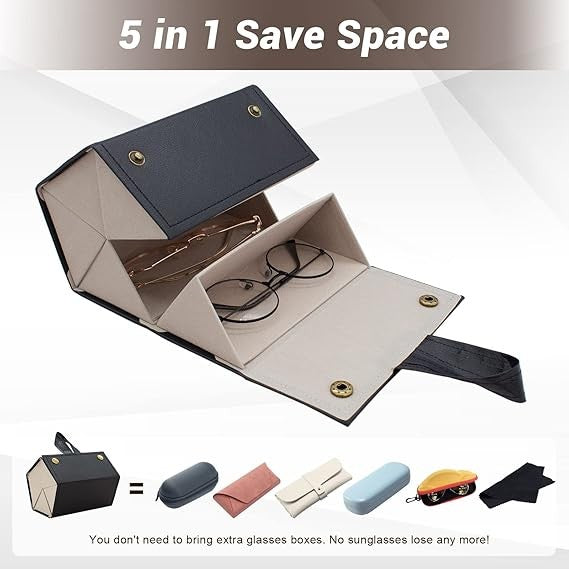 Travel Sunglasses Organizer with 5 Slots