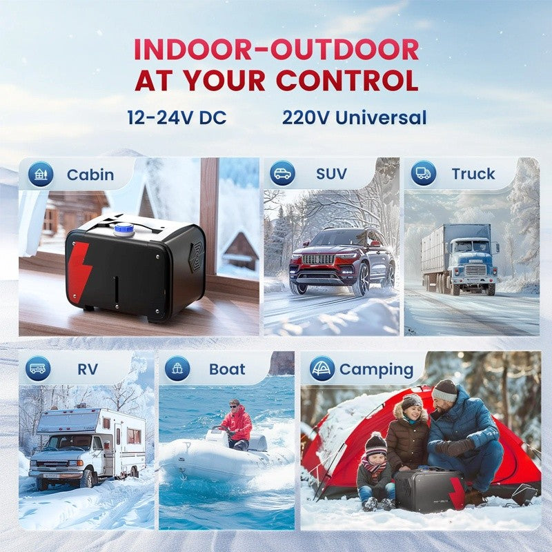 Diesel Air Heater Bluetooth 12V 24V 8KW 240V